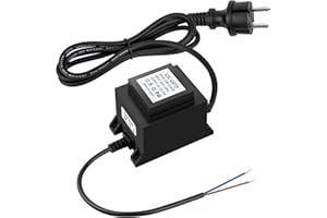 Karyoosi LED Transformer 12 V Power Supply AC/AC 50 W 4 A, Outdoor Plug Power Supply Transformer IP68 for LED Lighting and Pond Pumps