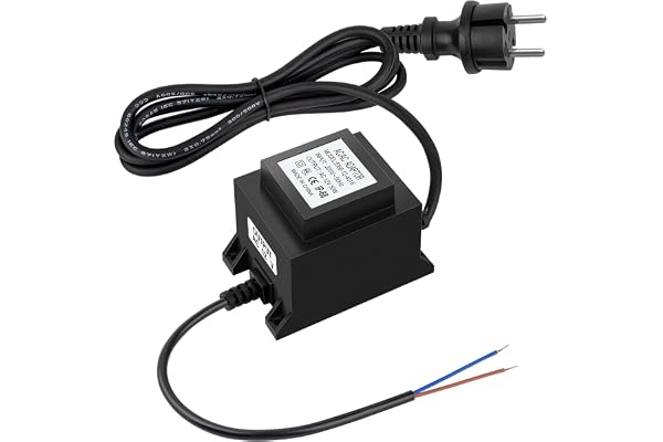Karyoosi Transformateur LED 12 V AC/AC 50 W 4 A, prise extérieure, transformateur IP68 pour éclairage LED et pompes de bassin