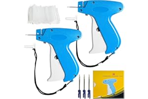 OunglyChoi clothes tagging gun for clothes tag gun Pricing Gun with Labels 2PACK Tag Gun with 2500PCS Paddle Thread(White, 5cm) and 3PCS Replacement Needles, Clothes Tagging Gun for Socks, Hats
