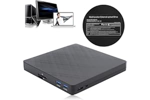 DEANSH USB 3.0 DVD Drive, External CD DVD Optical Drive Writer Player for PC, Desktop and Computer, Plug and Play DVD Drive for Home, Office or Travel