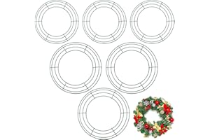 RAPIDBOK Granvoo 6 Pezzi Cornice Ghirlanda, Anelli di Cartone per Ghirlande, Cerchio Metallo per Ghirlanda, Anelli a Corona di Filo, per Decorazione di Nuovo Anno San Valentine (8 Pollici e 10 Pollici)