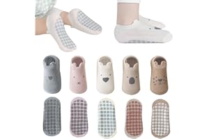 YANWANG Baby Anti-Slip Ankle Skarpety Cute Cartoon Grips Skarpety Dla Niemowląt Maluch Chłopcy Dziewczyny 5/6 Para