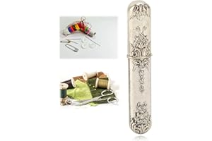 LENTLY Aiguille Boîte,Alliage de Zinc Étui de Rangement pour Aiguilles à Coudre,Rétro Ménage Aiguille Boîte pour Ranger Toutes Sortes Les Accessoires D'aiguilles à Coudre,Aiguille Cas Cadeau pour Mère