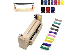 Hpamba Bracciale Maker Strumento Artigianale Bracciale in Legno Kit di Strumenti Artigianali Paracord Jig Bracelet Maker per Corda da Intrecciata Fai-Da-Te per Maglieria a Bracciale, Wristband Maker