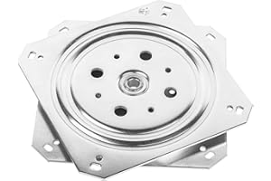 Gedotec Drehbeschlag 360° Drehteller zum Schrauben | Stahl verzinkt | Druck-Kugellager 150 kg | Schwerlast-Drehplatte 155 x 155 x 10,5 mm | 1 Stück - Drehplatte für Tischplatten - Küche - Möbel uvm.