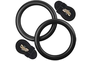 Wyewye Anelli da ginnastica con cinghie regolabili per anelli da ginnastica antiscivolo, anelli olimpici, set ideale per allenamento di forza superiore del corpo, carico massimo 290 kg