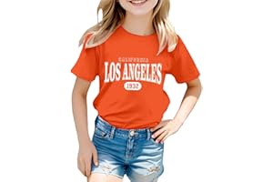 SOLU DAY8 Kids T Shirts Girls Age 2-12 Years Trendy Graphic Crewneck Short Sleeve Tshirts Teenage Girls Summer Comfy Cute Cartoon Casual Athletic Vacation Tops