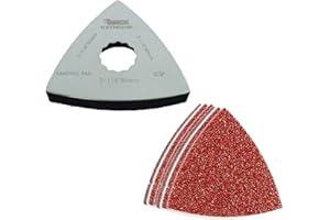 SabreCut SC21SPK80 - Set di 21 dischetti abrasivi e fogli abrasivi, misura grande, 80 x 80 mm, compatibili con Fein SuperCut e Festool Vecturo (Non-StarLock), accessori multiutensile oscillanti