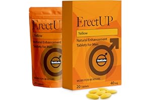 YUTI LABS YutiLabs - Yellow | 20 Tablets 40mg | Work for 48 Hours | Immediate Effect & Maximum Duration | Premium Herbal Supplements for Men | Made in The UK