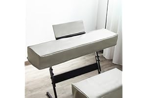Cutfouwe 88 Key Piano Keyboard Cover with Music Sheet Stand Cover,Piano Dust Cover for 88 Keys Protective for Electronic Keyboard, Digital Piano,White
