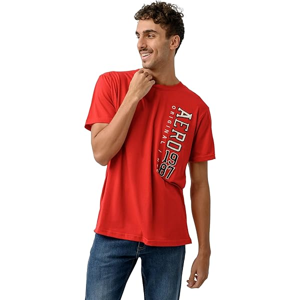 AEROPOSTALE 87 CIRCLE PRINT GRAPHIC TEE,Blue,S: Buy Online at Best ..., حجم الصورة 600x600