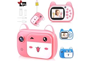 TOYOGO Appareil Photo numérique pour Filles et garçons, Double Objectif HD 1080P, Carte SD 32G, enregistreur vidéo pour Enfants comme Cadeau de Noël, d'anniversaire ou de Festival (Rose)