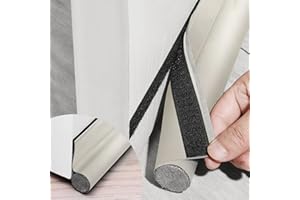 SALADOCY 96cm Anti Froid Bas de Porte Unilatéral Avec Joint Auto Adhésif, Protection Contre Les Courants d’air et Le Bruit, Weather Stripping Door Seal Strip (Blanc)