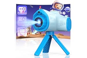 CHAKEYAKE Appareil Photo Numérique Enfant avec Fonction Projection, 1080P Appareil Photo Enfant avec Trépied,Carte SD 32G,Batteries 2500 mAh, Jouet Appareil Photo Cadeau Fille Garçons 3 4 5 6 7 8 9 10 11 12 Ans