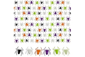 VISAGEVITALITT VisageVitalit 200 Pezzi Ragno Realistico Decorazione di Halloween, Plastica Mini Ragno Realistico Ragno Spaventoso Scherzo Halloween Decorazioni Casa Stregata