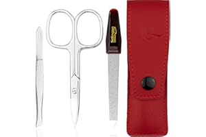 MARQUS Forbicine e Pinzette – Set Manicure Professionale con Custodia in Similpelle. Include strumenti per Mani e Piedi, ideale per unghie curate. Perfetto come kit da viaggio, pratico ed elegante