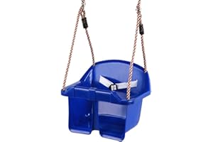 Loggyland Siège Bébé Balançoire avec Câble et Anneaux de Montage - Bleu