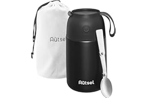 Autsel Thermo per Alimenti 700ml Contenitore Termico per Alimenti Caldi, Portapranzo Termico e Vivande, Lunch Box Termico con Un Cucchiaio Pieghevole, per Cibi Caldi e Freddi