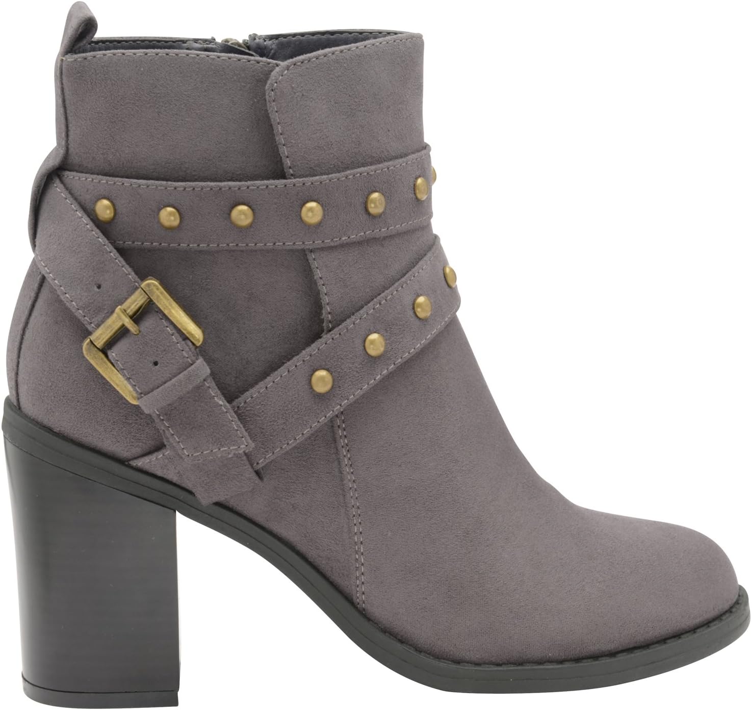 Dolcis Womens Piper Block Heeled Biker Ankle Boots