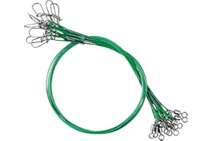 9Tong Bas de Ligne de pêche en Acier Inoxydable Bas de Ligne de pêche en Eau Douce et en Eau salée Leurs Bas de Ligne de pêche en Fil Haute résistance