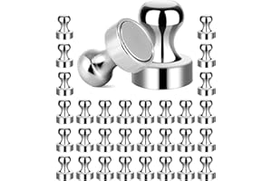 TIDEVAN 32 Piezas Imanes Potentes,Imanes Neodimio Potentes 12X16mm Imanes Pizarra Magnetica Nevera,Imanes Pequeños,Iman nevera para Cocina Tablero Clavado Tablón de Anuncios Magnetico Refrigerador