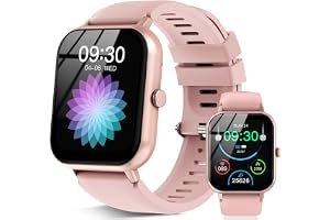 flintronic Smartklocka för män och kvinnor, 4,5 cm (1 tum) fitnessklocka med svar/samtal, IP67 EKG-skärm, vattentät, syre i b