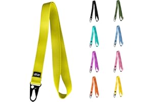 FFIVE - Lanyard nylon real - colgar cuello llaves telefono movil tarjeta identificacion cartera reforzado carabiner lanyard