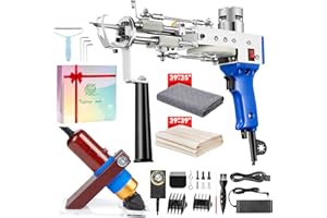 Tufting Gun Starter Kit, Riiai Tufting Gun with Carpet Trimmer Rug Making Kit, Rug Gun Cut Pile Loop Pile for Making Rugs, Carpet Trimmer Tufting for Sculpting, A Must Have for Tufting Lover