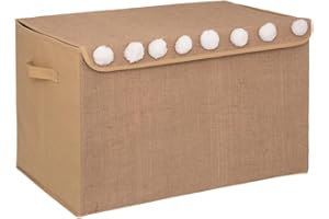 ATMOSPHERA CREATEUR D'INTERIEUR Atmosphera - Coffre Enfant - Jute et Pompons - 36x57 cm