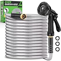 Tubo Da Giardino In Acciaio Inox 304 1,5m – Flessibile, Anti-piega, Con Ugello 10 Modalità, Per Cortile E Prato