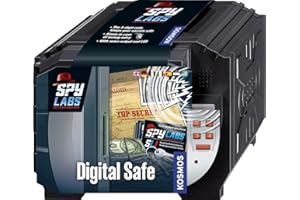 DIE DREI Kosmos 617271 Spy Labs Incorporated Digital Safe, Protect Your Secrets with a Code and Voice Alarm, Detective Toys for Children from 8 Years, Multilingual Istructions in DE, EN, F, IT, ES, NL