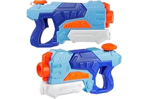 D-FantiX 2 Pistola ad acqua per bambini, pistola ad acqua con capacità di 550 ML, pistola ad acqua a lunga gittata di 10 metri, giocattolo ad acqua per piscina e spiaggia per bambini e adulti