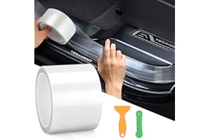 Kaliwa 10cm x 1000cm Vinilo Transparente Adhesivo Vinilo Coche A Prueba de Agua Sin Burbujas para Automóvil Motocicleta Bicicleta (Transparente Brillante, 10cm x 1000cm)