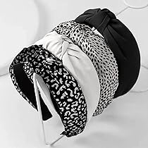 Hebterrka 4 Fasce Per Capelli Donna Con Nodo Largo – Antiscivolo, Leopardate E Alla Moda - 3