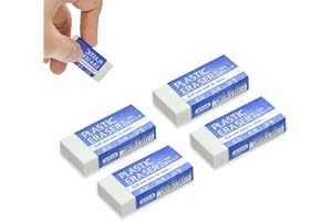SIYUPU Rubbers Erasers, 4 Pcs 2B White Soft Cute Eraser, Latex-Free Long Lasting Pencil Eraser Rubbers for School, Artists, Architects, Office, Drawing, Students Teachers Drawing Sketching