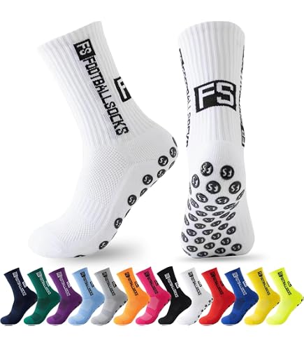 Lot 2 Paires Chaussettes Football Compression Antidérapantes - Unisexes Taille 39-46 - Séchage Rapide, Sport - 2
