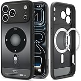 Spigen iPhone 17 Pro Max ile Uyumlu MagSafe Kılıf Ultra Hybrid Mag Fit Classic Sararmaya Dayanıklı Siyah Şeffaf Kapak - ACS10
