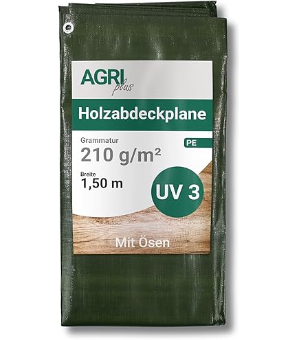 AGRI Plus Bâche De Couverture En Bois 1,5 X 6 M - Avec œillets & 30