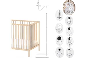 Derebir support camera bebe Support pour babyphone flexible universel support universel pour bébé Support de moniteur Compatible avec HelloBaby/Momcozy/BOIFUN/Blemil/GHB/Nanit bébé caméra(68,8 ")