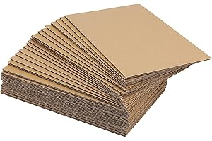 BOXES2GO A4 Single Wall Cardboard Corrugated Sheets Pads Divider Art Craft Board (100)
