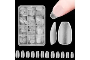 ZAHRVIA 360 Pezzi Unghie Finte, Acrilico Artificiale Falsi Unghie con Scatole Portaoggetti per Ragazze Donne Saloni di Manicure, 12 Taglie Full Cover Tip Nail Dual Form Art