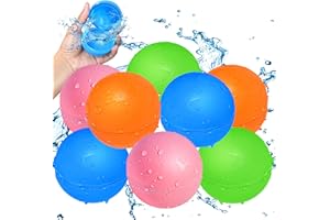 SMIRODI SOPPYCID Ballons d'Eau Réutilisables,Balles de Pulvérisation d'Eau en Silicone,Ballon d'Eau Magnétique pour Jeux en Plein Air,Fêtes Estivales (8 Pièces)