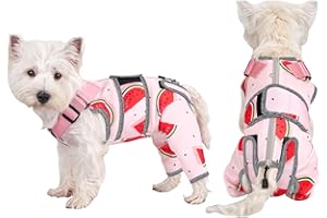 Arblina Hundebody Nach OP, Atmungsaktiv Hund Recovery-Anzug für Hinterbeine, OP Body Hund für Kleine/Mittlere/Große Hunde, Männlich/Weiblich Hunde Onesie Nach der Operation, Rosa S