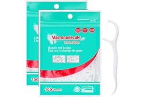 Smilcloud 200 Pcs Dental Floss Stick, Disposable Toothpicks Teeth Stick Floss Picks Tooth Picks Sticks Interdental Cleaning Tool for Travel Home Office Restaurant