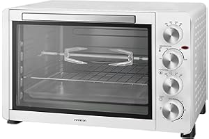 INFINITON ELECTRONICS INFINITON HSM-A45B – Horno sobremesa, Blanco, 45L, 2000W, Convección, Función asador, Rustidor, Doble acristalamiento, Luz interior, Temporizador 60 min.