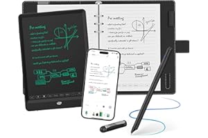 NEWYES Syncpen 3.0 Set - Stylo Numérique & Bloc-Notes Numérique & Tablette Note Manuscrite, Transfert Bluetooth & OCR pour Notes de Cours et Comptes Rendus