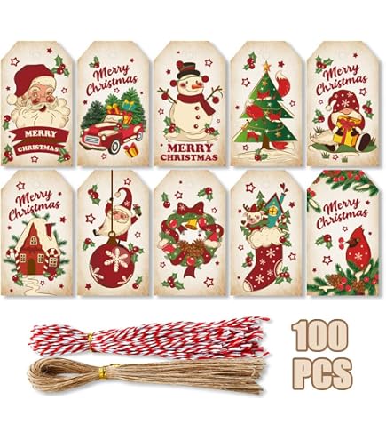 Geschenkanhänger „Frohe Weihnachten“ – 25er-Set Mit Stern-Motiv | Ca. 55x55 Mm, Aus Stabilem Karton | Mit Aufhängelechung Für Band | Perfekt Zum Beschriften & Dekorieren
