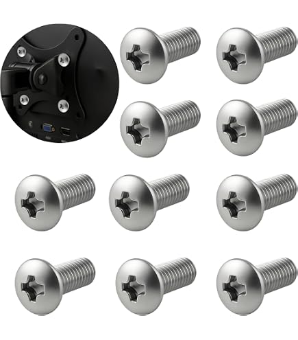 thumbnail image 2 of Monitor Mount Screws Monitor Screws 10 PCS S, M4 X 10 Mm Knurled Thumbscrews With Tv Mount Screws Thumb Screw 2 of 11
