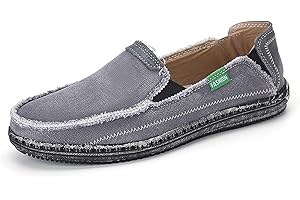 Xinghuanhua Herren Espadrilles Freizeitschuhe Canvas Slip-on Flache Erbsenschuhe Fahrschuhe Bootsdeckschuhe Müßiggänger Mokassin Leichte Atmungsaktiv Sneakers