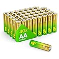 GP Batteries AA batteries AA pack of 40 Ultra Alkaline disposable double aa batteries 1.5v 10 year shelf life for toys fairy lights camera household applications LR6 Basic AA Battery Amazon exclusive